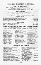 Engineers Directory of Officials - State of California, Los Angeles and Los Angeles County 1949